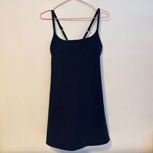 Danskin Athletic Built In Bra Shorts Cross Back Skort Dress Navy Blue Womens S